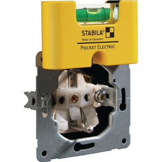 17775 Wasserwaage Pocket Electric 6,8 cm Kunststoff gelb ± 1mm/m mit Mag-Beschreibung lesen