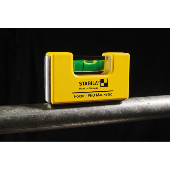 17768 Wasserwaage Pocket PRO Magnetic 7,2 cm Aluminium gelb ± 1mm/m mit-Beschreibung lesen