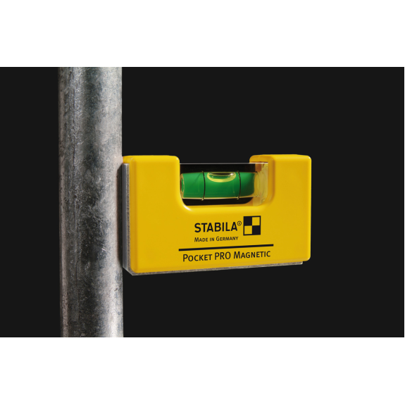 17768 Wasserwaage Pocket PRO Magnetic 7,2 cm Aluminium gelb ± 1mm/m mit-Beschreibung lesen