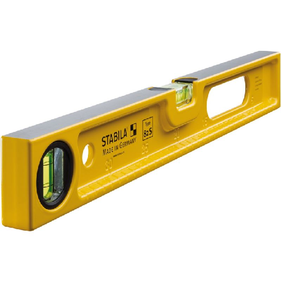 Stabila Wasserwaage Type 82 S, 40 cm, robustes Alu-Druckgussprofil, metrische-Beschreibung lesen