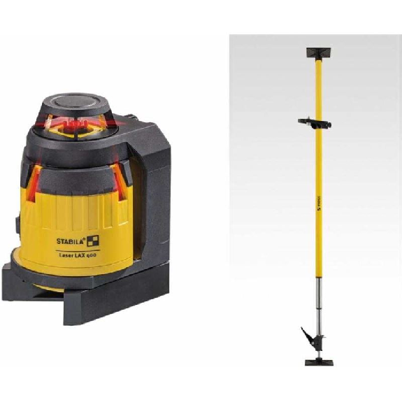 Kreuzlinienlaser LAX 400, selbstnivellierend, 360-Horizontal-Linie, 2 Vertikal-Linien, Lotfunktion-Beschreibung lesen