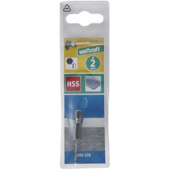 1 broca para metal, rect., vást. hexagonal, Ø 2,0 x 47 mm-Leer más