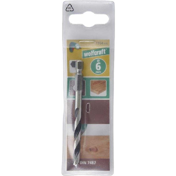 1 broca espiral para madera CV, vást. hexagonal, Ø 6 x 90 mm 1 broca espiral para madera CV, vást. hexagonal, Ø 6 x 90 mm-Leer más