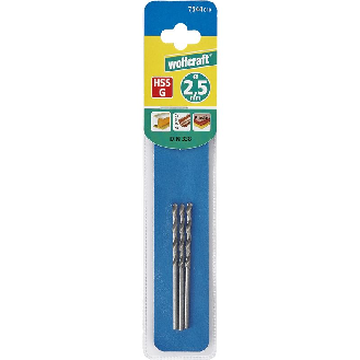 3 broca para metal HSS, rect.,   2,5 x 57 mm-Leer más