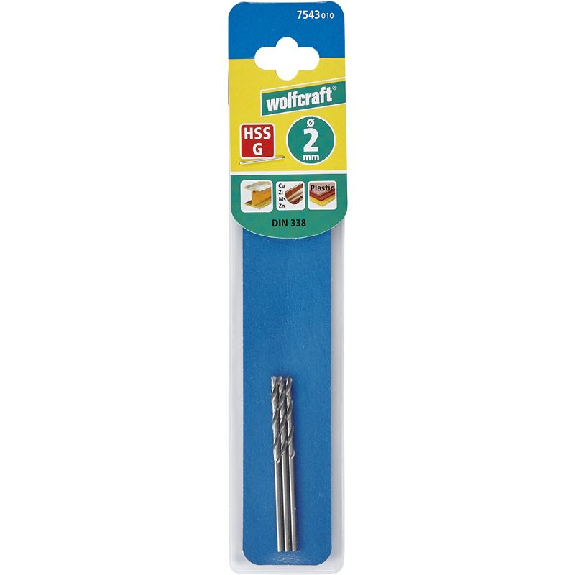 3 broca para metal HSS, rect.,   2,0 x 49 mm-Leer más