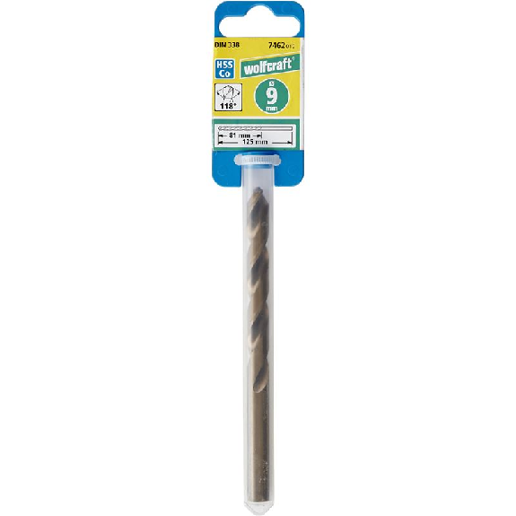 1 broca para metal HSS-Co,   9,0 x 125 mm-Leer más