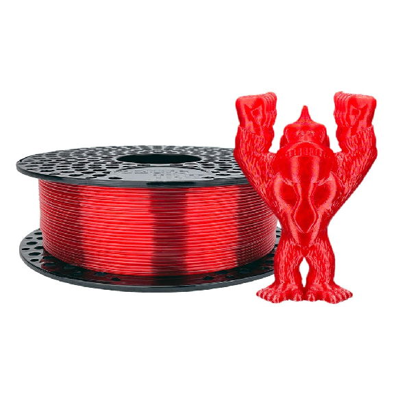 Filamento PETG Transparent Red - 1.75mm, 1000g-Leggi tutto