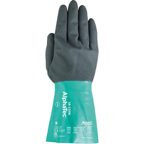 Handsch.AlphaTec 58-530W,305 mm, Gr. 8 Gr. 8-Beschreibung lesen