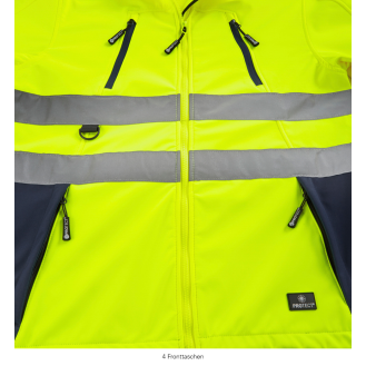 JackePittsburgh,Softshellleuchtgelb/navy,Gr.2XL-Beschreibung lesen