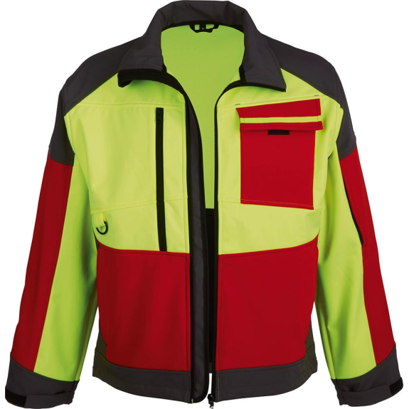 Softshelljacke ForestJackRed,Gr.M,rot/anthr./gelb-Beschreibung lesen