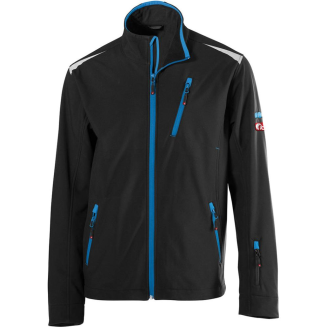 Herren Jacke 24, schwarz/türkis, Gr. S-Beschreibung lesen