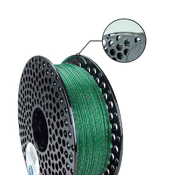 Filamento PLA Glitter Green - 1.75mm, 1000g-Leggi tutto