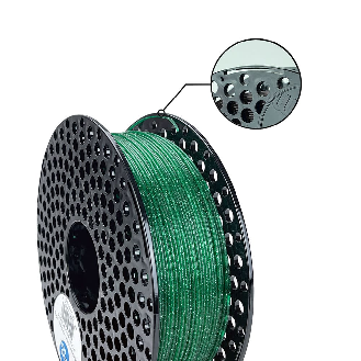 Filamento PLA Glitter Green - 1.75mm, 1000g-Leggi tutto