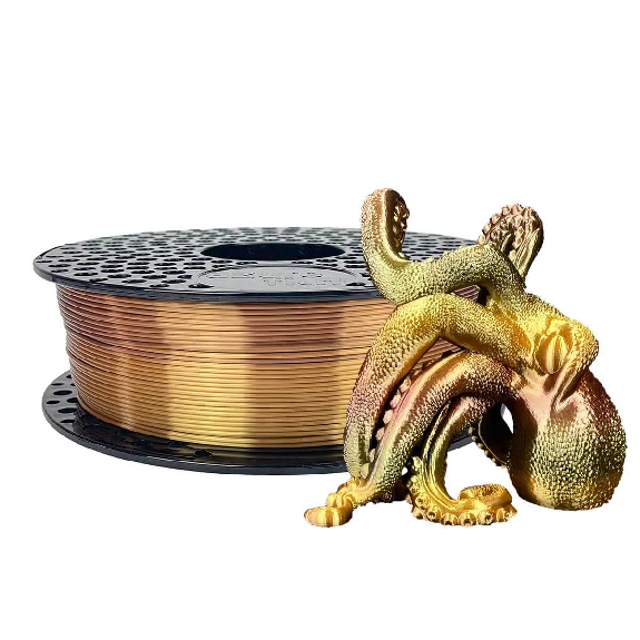 PLA Silk filament Rainbow Amber - 1.75mm, 1000g-Leer más
