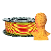 Filamento PLA Dual Neon Yellow - Pink - 1.75mm, 1000g