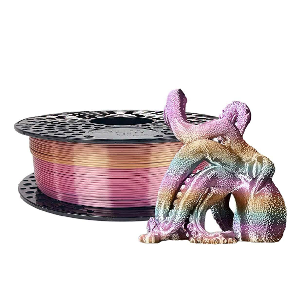 PLA Silk filament Rainbow Tropicana - 1.75mm, 1000g-Leer más