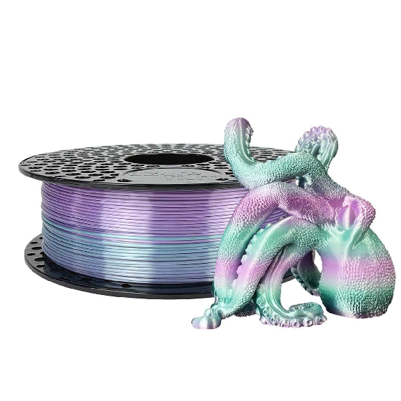 PLA Silk filament Rainbow Aurora - 1.75mm, 1000g-Leer más