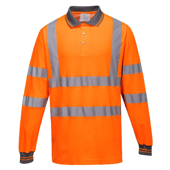 Portwest - Polo coton majoritaire manches longues HV - S271 Portwest - Polo coton majoritaire manches longues HV - S271-Lire la description