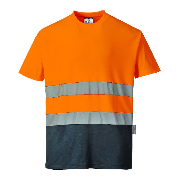 Portwest - T-shirt coton bicolore HV - S173 Portwest - T-shirt coton bicolore HV - S173-Lire la description