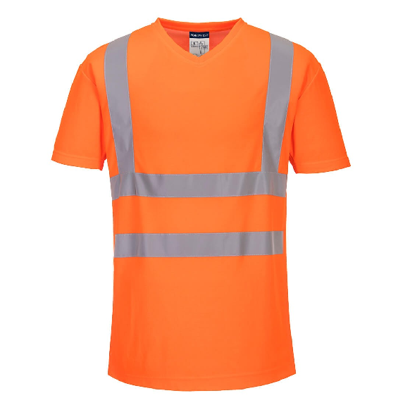 Portwest - Tee-shirt col en V avec empiècements latéraux en maille aérée-Lire la description