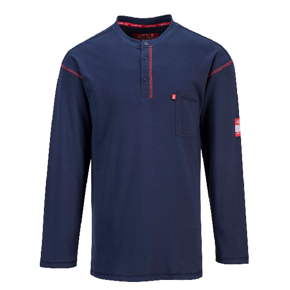 Portwest - T-shirt Bizflame Henley Crew - FR02-Lire la description