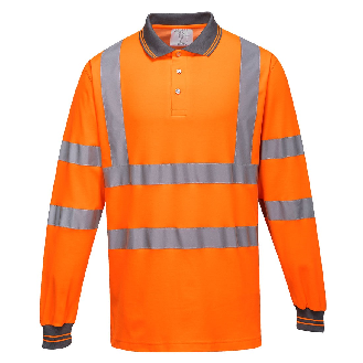 Portwest - Polo coton majoritaire manches longues HV - S271-Lire la description