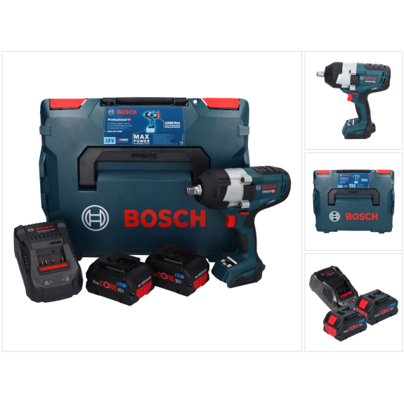 Clé à chocs rotative sans fil GDS 18V-1000 avec 2x batteries ProCORE18V 8,0Ah en L-BOXX-Lire la description