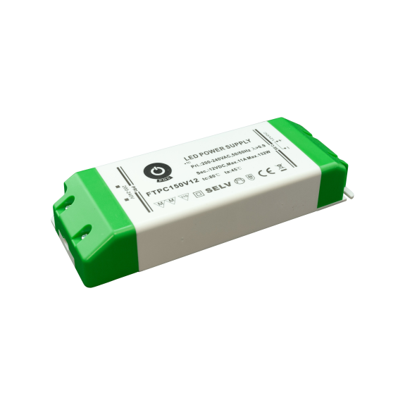 Alimentatore LED POS Power FTPC150V12-D - 150W, dimmerabile con Triac, scocca in plastica, sicuro e affidabile-Leggi tutto