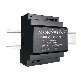 Alimentatore industriale Mornsun LI100-20B - 100W, alta efficienza, ampia gamma di tensione di ingresso, montaggio su guida DIN-Leggi tutto