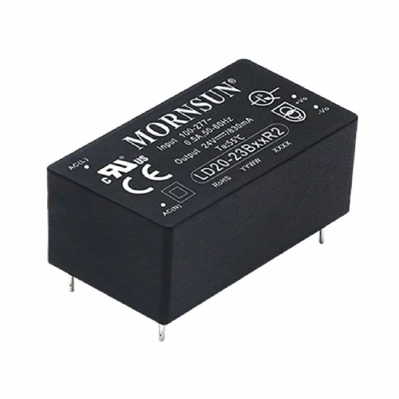 Alimentatore industriale Mornsun LD20-23B05R2 da 20W con ampio range di tensione di ingresso-Leggi tutto