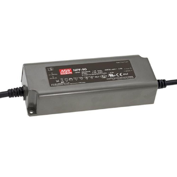 Alimentatore LED Mean Well NPF-90 da 90 W con protezione IP67 e garanzia quinquennale-Leggi tutto