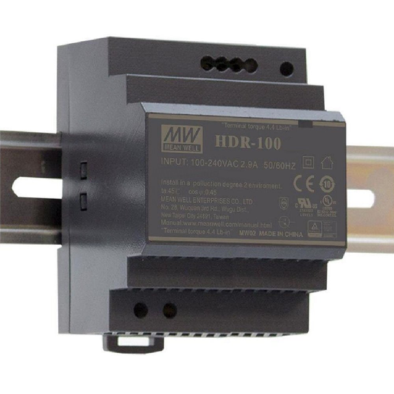 Mean Well DIN HDR-100-48N 100W Guida Alimentazione per Domotica e Automazione degli Edifici-Leggi tutto