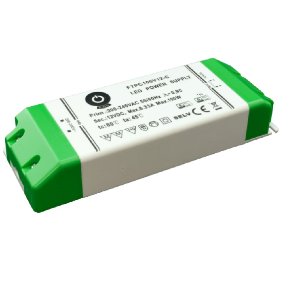 Alimentatore LED POS Power FTPC100V-C 100W - Uscita a tensione costante, Ampia gamma di tensione in ingresso, Design a basso profilo-Leggi tutto