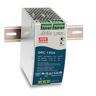 Mean Well DRC-180 180W caricabatterie DIN Rail e UPS DC con doppia uscita-Leggi tutto