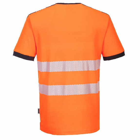 Portwest - Tee-shirt manches courtes avec col en V haute visibilité PW3-Lire la description
