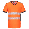 Portwest - Tee-shirt manches courtes avec col en V haute visibilité PW3