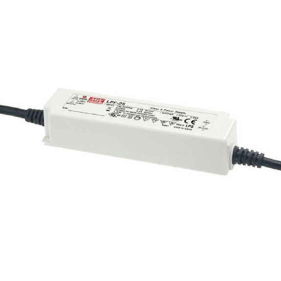 Fuente de alimentación LED Mean Well LPF-25-24 de 25W con modo de salida dual y protección IP67-Leer más