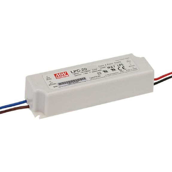 Alimentatore LED Mean Well LPC-20-350 da 20W con uscita a corrente costante-Leggi tutto