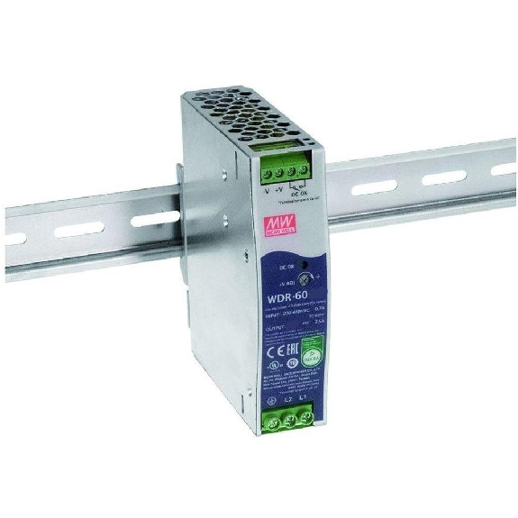 Alimentatore Mean Well WDR-60-12 60W DIN Boxed per sistemi di controllo industriale-Leggi tutto
