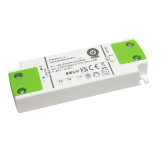 Alimentatore LED POS Power FTPC20V12-E da 20W con struttura in plastica compatta e garanzia di 5 anni-Leggi tutto