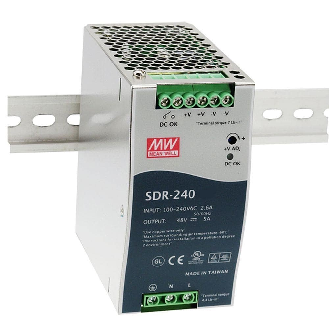 Alimentatore industriale ad alta efficienza Mean Well DIN SDR-240-24 da 240 W con approvazione UL 508-Leggi tutto
