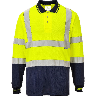 Portwest - Polo bicolore manches longues HV - S279-Lire la description