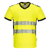 Portwest - Tee-shirt manches courtes avec col en V haute visibilité PW3