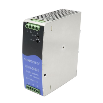 Alimentatore a binario DIN Mornsun LI120-26Bxx Serie 120W con alta efficienza e design compatto-Leggi tutto