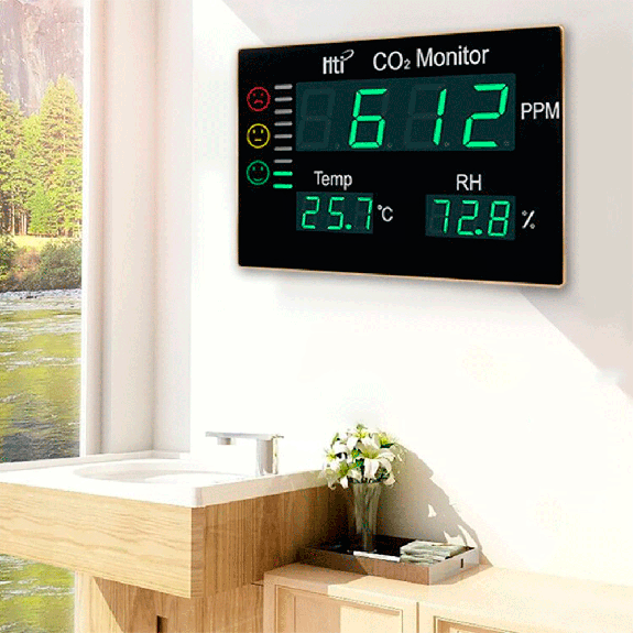 MEDIDOR DE CO2 DIGITAL DE GRAN FORMATO PARA PARED-Leer más