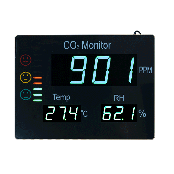 MEDIDOR DE CO2 DIGITAL DE GRAN FORMATO PARA PARED-Leer más