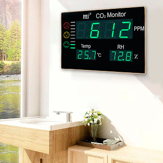 MEDIDOR DE CO2 DIGITAL DE GRAN FORMATO PARA PARED-Leer más