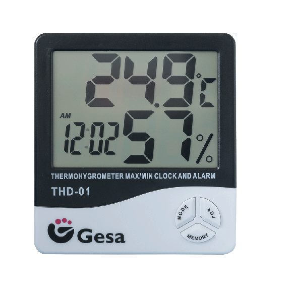 HYGROMÈTRE NUMÉRIQUE MAXIMUM ET MINIMUM AVEC HORLOGE ET ALARME -10º À 50ºC-Beschreibung lesen