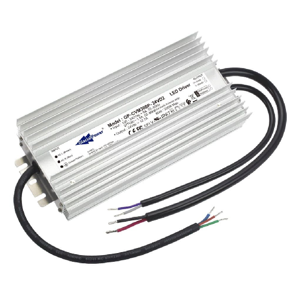 Alimentatore LED Glacial Power CVM300P-24VD2 - 300W, IP67, dimmerabile, alta efficienza-Leggi tutto