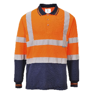 Portwest - Polo bicolore manches longues HV - S279-Lire la description